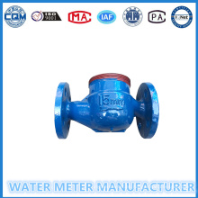 Medidor de agua de conexión de brida Dn15 en esfera multi-Jet Wet